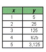 Which table represents an exponential function? The tables are ordered in A,B,C,D-example-3