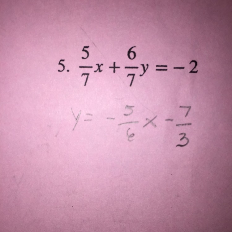 How do I turn this equation from standard form to slope intercept form?-example-1