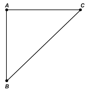 Angle A is a right angle in △ABC. Which side is opposite to angle A? side BC side-example-1