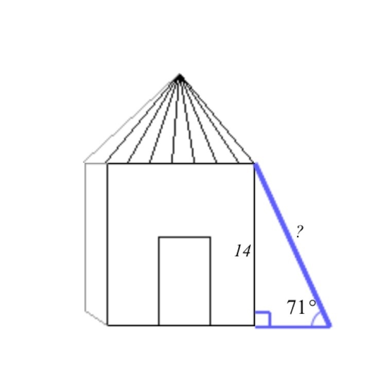 A ladder leans against the side of a house. The angle of elevation of the ladder is-example-1