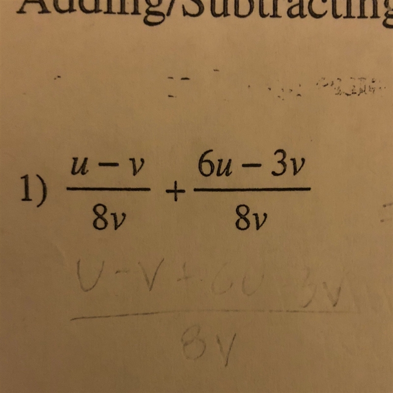 Adding/subtracting rational expressions-example-1