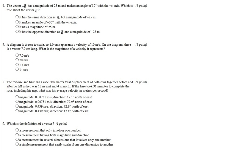 A diagram is drawn to scale, so 1.0 cm represents a velocity of 10 m/s. On the diagram-example-1