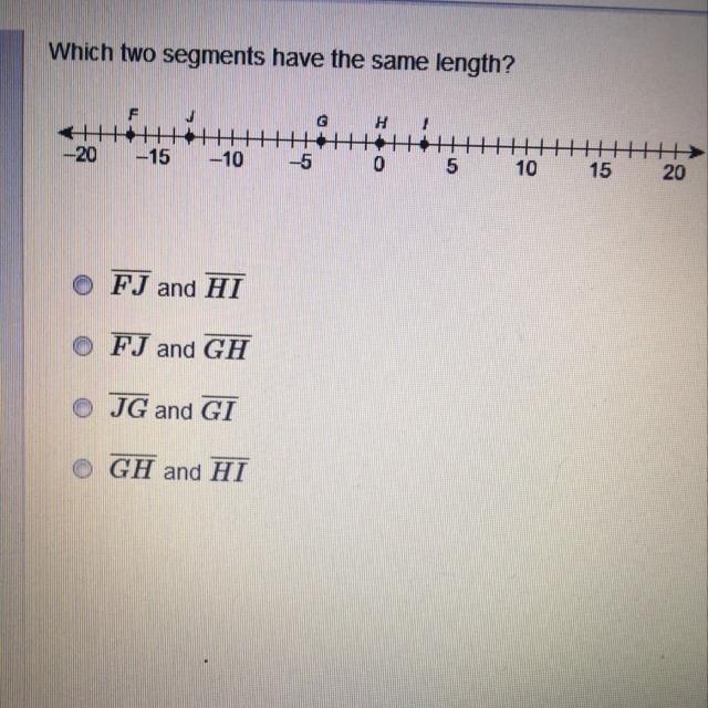 Which two segments have the same length-example-1