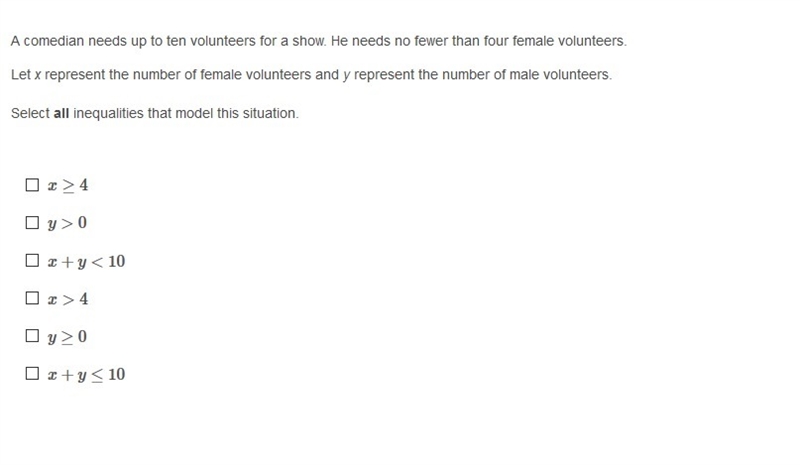 PLEASE HELP ASAP!!! CORRECT ANSWER ONLY PLEASE!!! A comedian needs up to ten volunteers-example-1