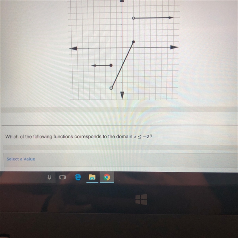 Describe the piecewise function below by evaluating the function for given values-example-1