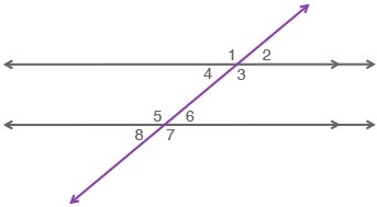 Use the figure to complete the sentence. ∠6 and ____ are corresponding angles. ∠2 ∠3 ∠7 ∠8-example-1