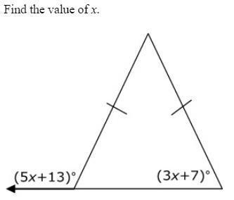 1. Find value of x A.-3 B.13.9 C.20 D.11 2. Find value of x A.17.33 B.26 C.22 D.14-example-2