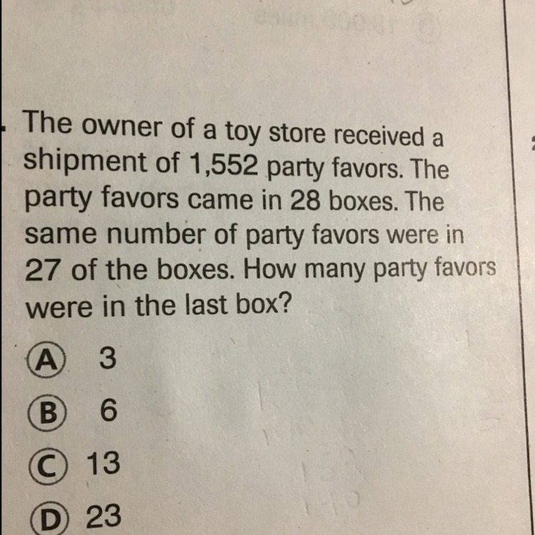 please help. The owner of a toy story received a shipment of 1,552 party favors. The-example-1