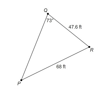 What is the measure of ∠P ? Round your answer to the nearest degree. A.) 29° B.) 42° C-example-1