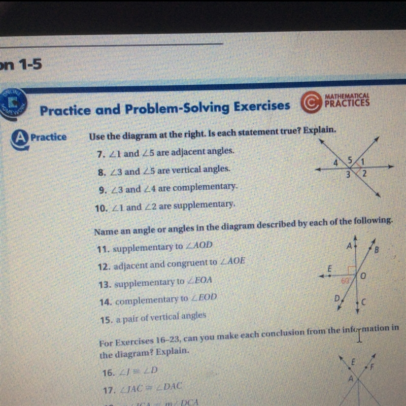 Need help with Geography #10 true or false and explain <1 and <2 are supplementary-example-1