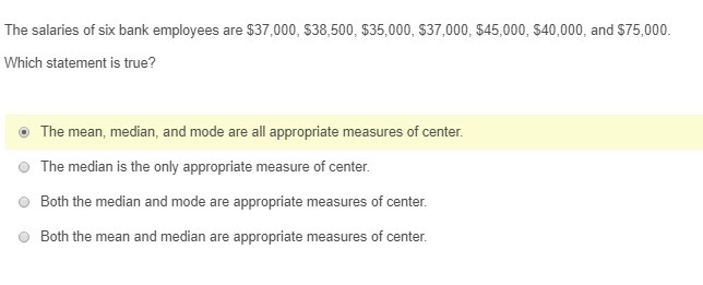 Please answer The salaries of six bank employees are $37,000, $38,500, $35,000, $37,000, $45,000, $40,000, and-example-1