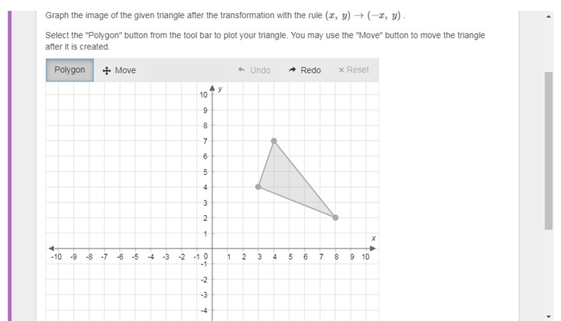 Graph the image of the given triangle after the transformation with the rule (x, y-example-1