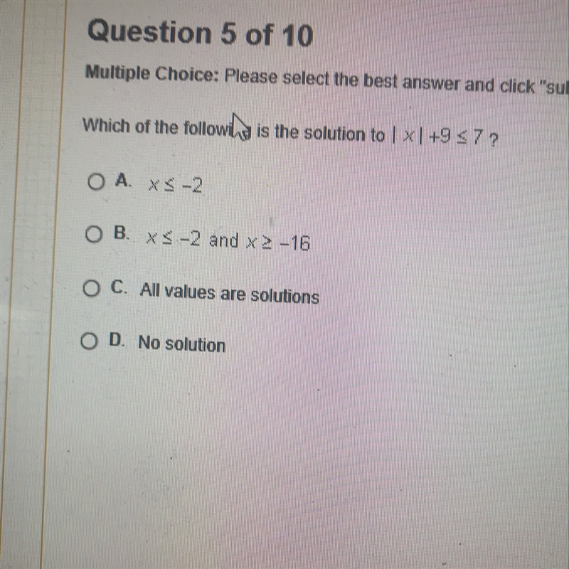 Which of the following is the solution-example-1