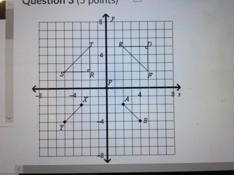 PLEASE HELP!! Write a sequence of rigid motions that maps AB to XY Second pic goes-example-2