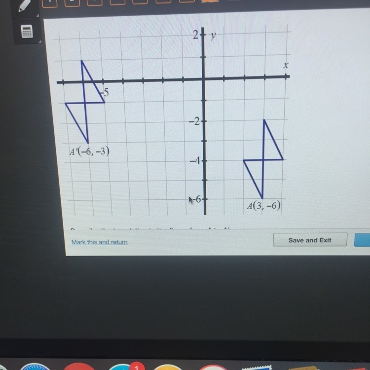 Describe the translation in the figure from A to A’-example-1