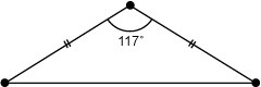 Classify the triangle shown. obtuse scalene obtuse isosceles acute isosceles acute-example-1