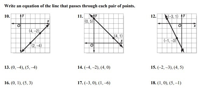 Would I use (y² - y¹) / (x² - x¹) or y=mx + b? If possible please help!! Evens ONLY-example-1