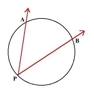 Find the length of both arc AB and arc APB, where-example-1