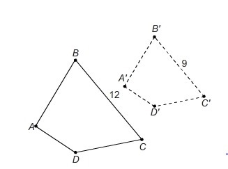 PLEASE HELP!! Pre-image ABCD was dilated to produce image ​ A′B′C′D′ ​ . What is the-example-1