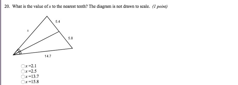 What is the value of x to the nearest 10th-example-1