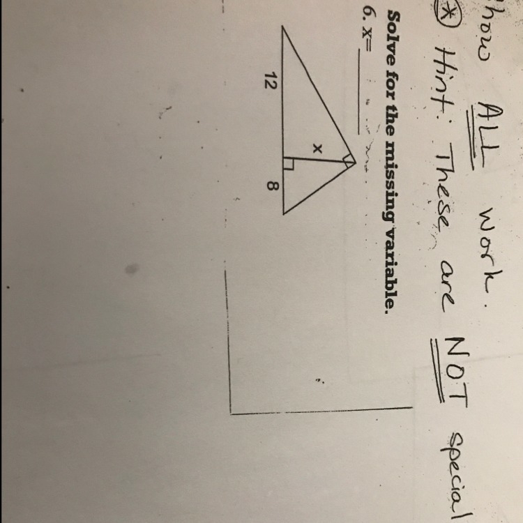 I need help on how to solve this, it says these are not special right triangles-example-1