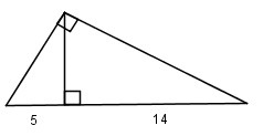 What is the length of the altitude drawn to the hypotenuse? The figure is not drawn-example-1