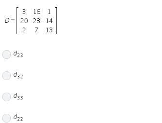 What is the address of the element 14 in Matrix D-example-1