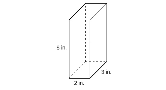 What is the surface area of the right prism? A. 72 in^2 B. 48 in^2 C. 96 in^2 D. 36 in-example-1