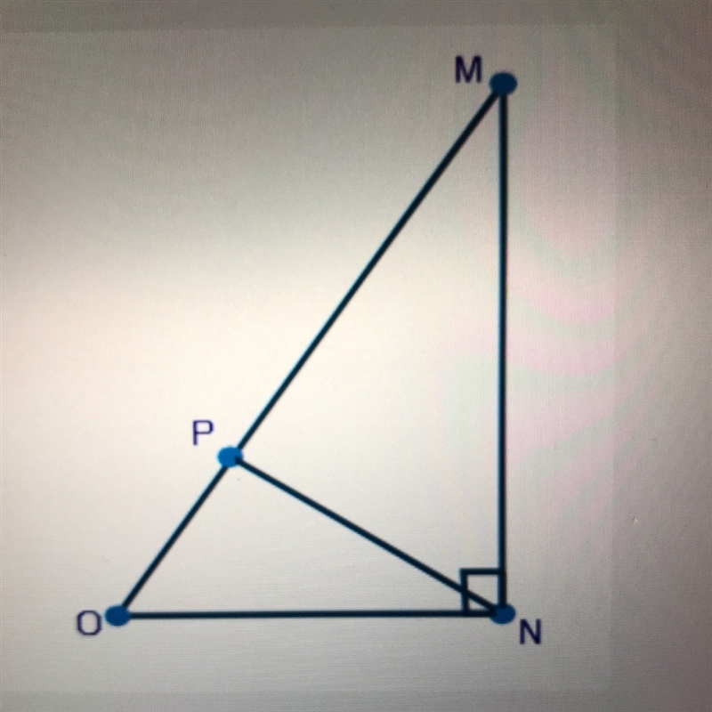 In triangle MNO shown below, segment NP is an altitude: The figure is triangle MNO-example-1