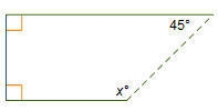 ﻿ ﻿The corner of a rectangle is cut, creating a right trapezoid. What is the value-example-1