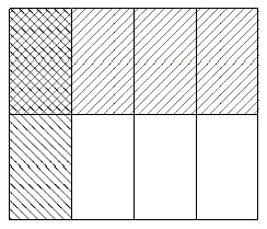 What product does the diagram show? A- 1/8*5/8=5/64 B- 1/2*1/8=1/16 C- 1/2*1/4=1/8 D-example-1