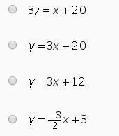 Which shows the equation of the line containing the points (-2, 6) and having a slope-example-1