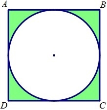 Need an answer quick. If a circle with a diameter of 124 m is inscribed in a square-example-1