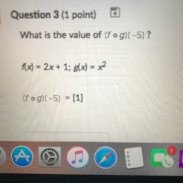 What is the value of (f o g)(-5)-example-1