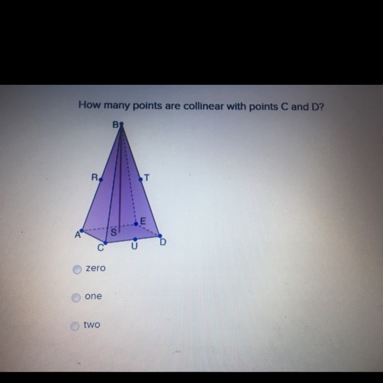 How many points are collinear with points C and D-example-1