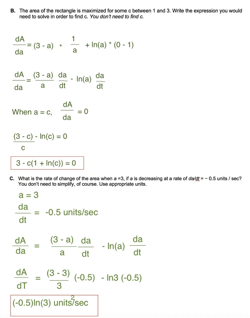 Hi, I don't feel very confident about my work in this calculus problem and I would-example-2