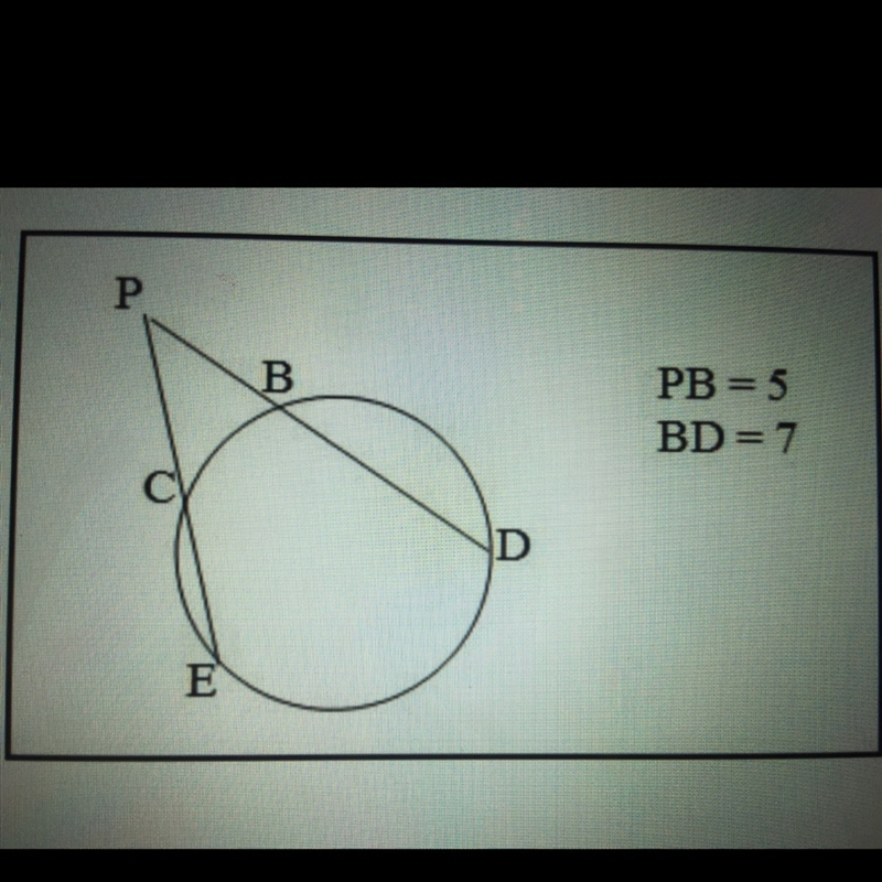 Segments PD and PE have a Common Point at P. According to the diagram which pair of-example-1