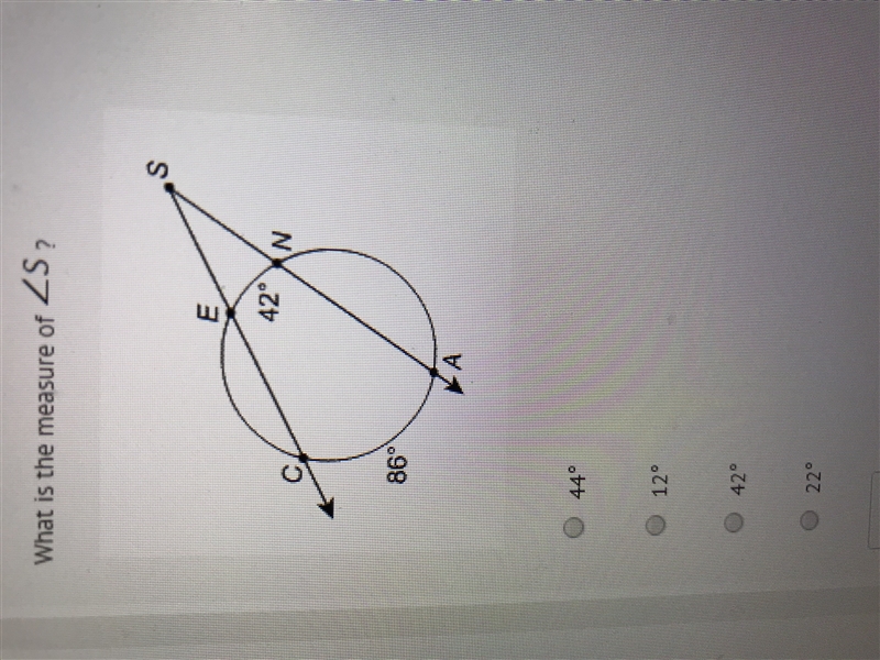 What is the measure of angle S?-example-1