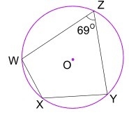 What is the measure of arc WZY? Question 2 options: 138° 111° 222° 69°-example-1