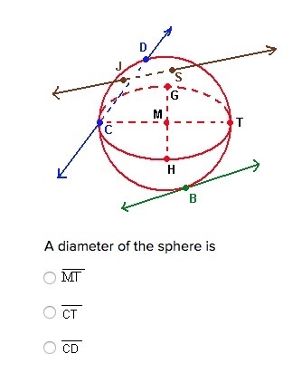 A diameter of the sphere is-example-1