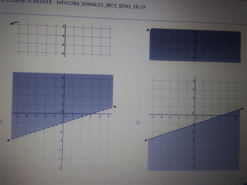 Which graph represents the inequality? y>1/3-1 please answer quickly need the answer-example-3