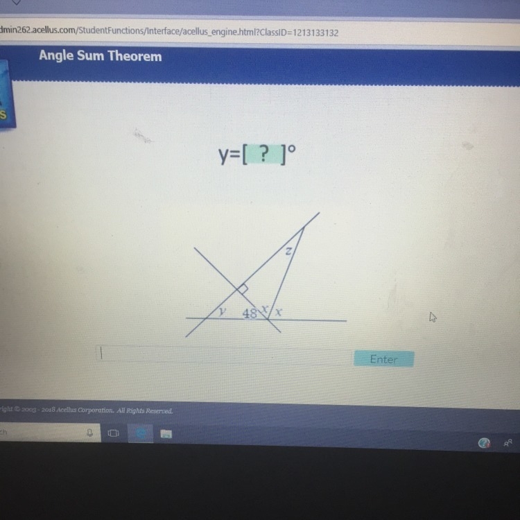 How many degrees is y-example-1