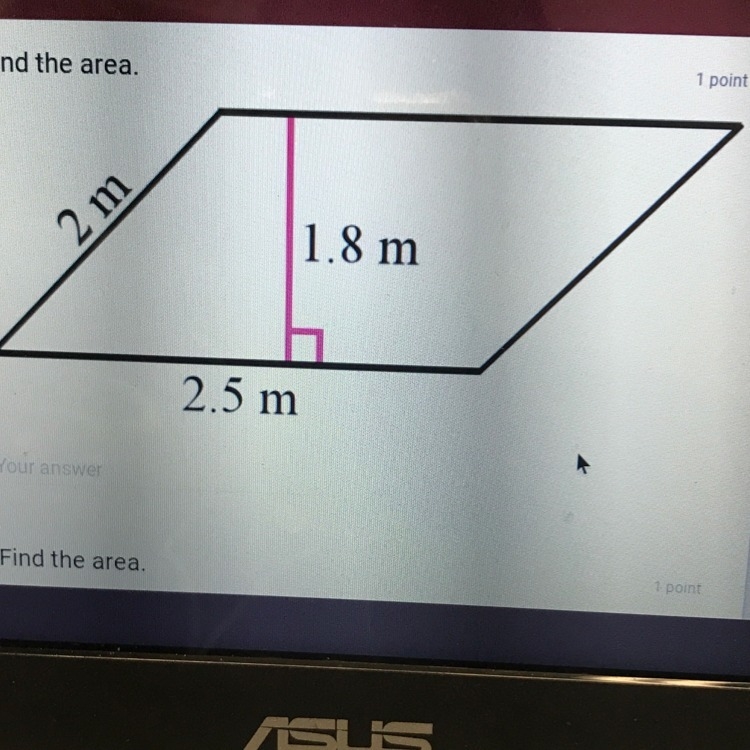 What is the area of this shape ?-example-1