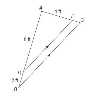 In the diagram, BC || DE What is CE?-example-1