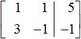 What would the following system of equations look like in augmented matrix form? x-example-2