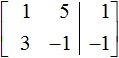 What would the following system of equations look like in augmented matrix form? x-example-3