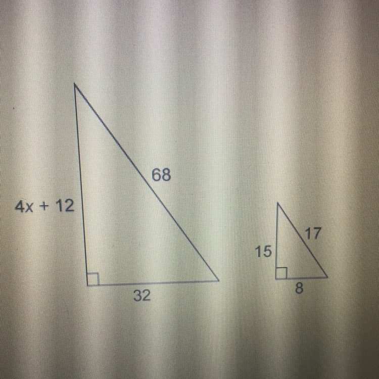 The triangles are similar. what is the value of x ?-example-1