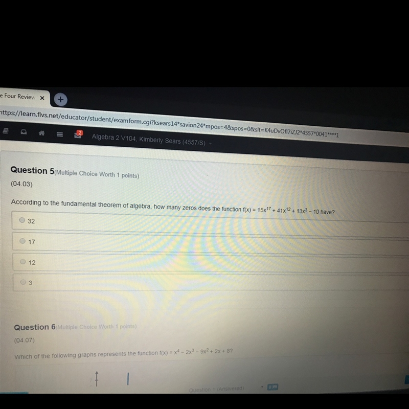 How many zeros does the function f(x)=15x^17+41x^12+13x^13-10 have?-example-1