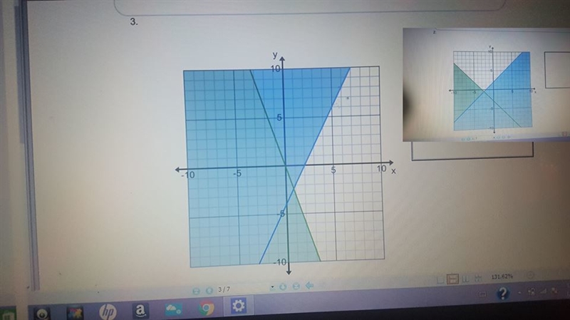 Please help! Write a system of linear Inequalities to each graph. Need to do both-example-1