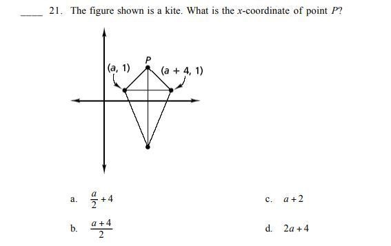 The figure shown is a kite. What is the x-coordinate of point P?-example-1